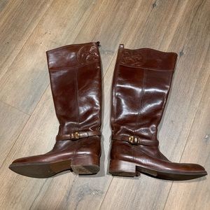 Tory Burch brown leather boots